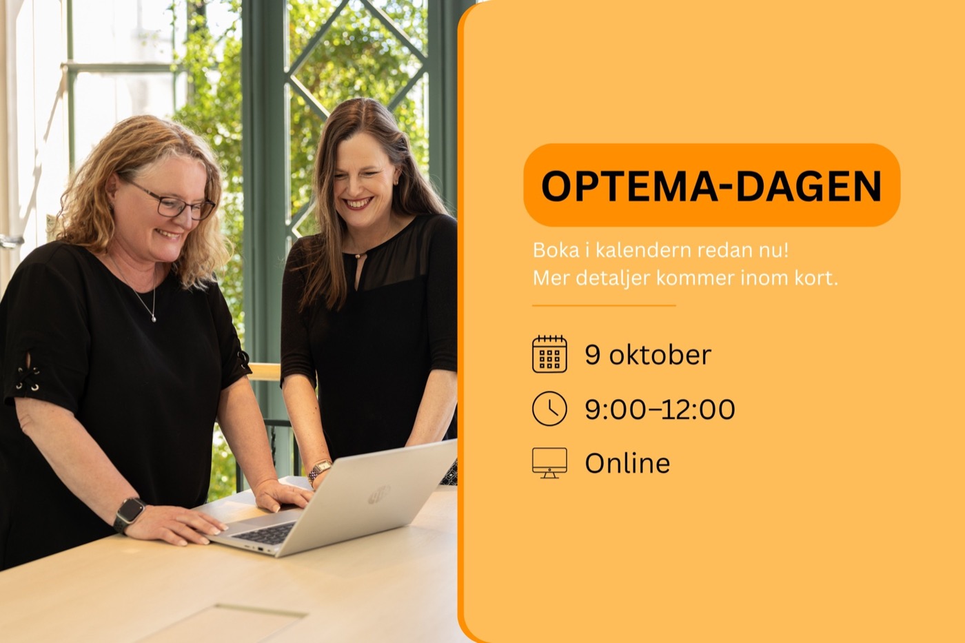 Optema-dagen den 9 oktober kl. 9:00–12:00, online